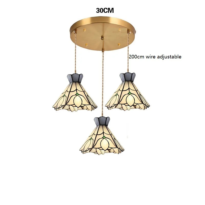 suspension fleur verre cuivre nordique moderne led iwhd europe syle - vue 16 sur 26