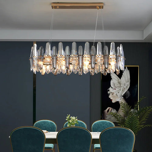 lustre led de luxe en cristal k9 à intensité variable pour noël - vue 3 sur 11