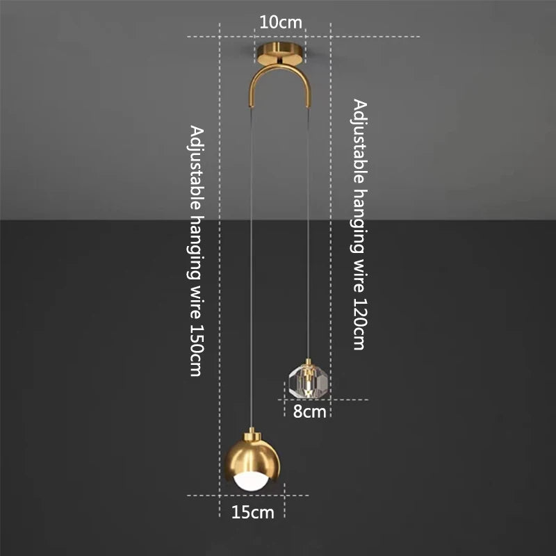 suspension en cristal moderne pour décoration intérieure élégante - vue 8 sur 8