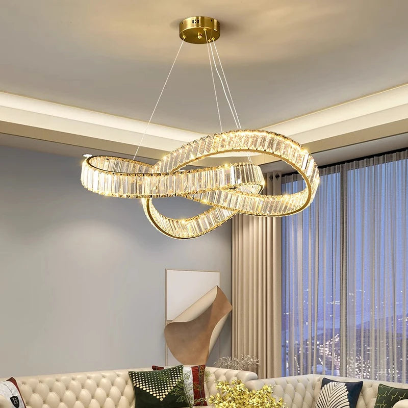 Modern home decoration crystal chandelier, living room Pendant lamp,Dining room Pendant lights, interior lighting - vue 3 sur 9