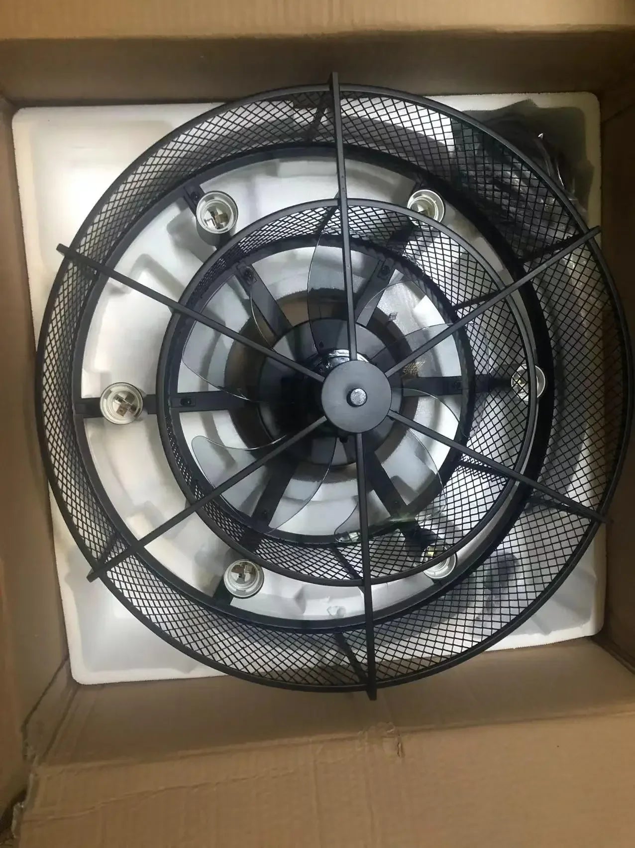 plafonnier ventilateur led télécommande trois couleurs fréquence variable - vue 4 sur 7