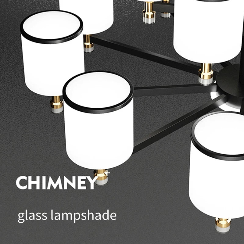 lustre nordique 15 têtes design moderne luxe pour intérieur lumineux - vue 6 sur 16
