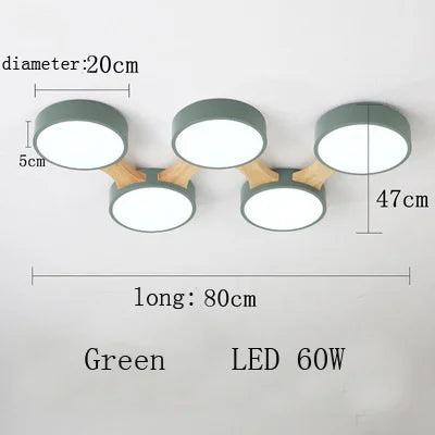 plafonnier moderne en bois avec éclairage led intérieur - vue 20 sur 36