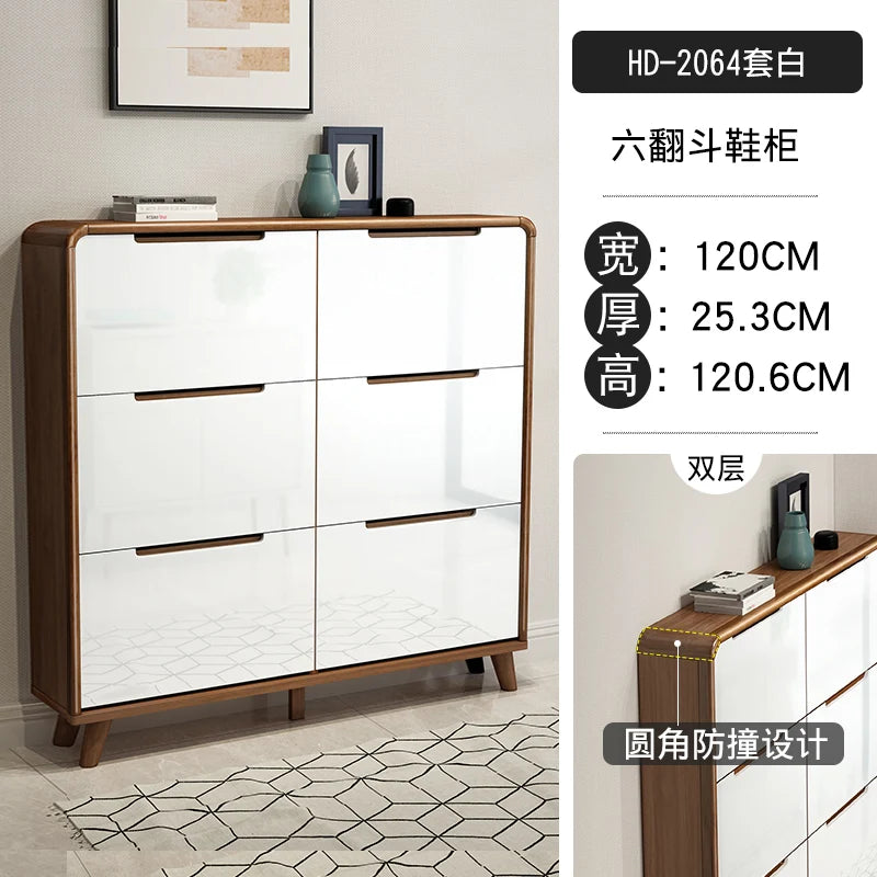meuble à chaussures en bois design moderne gain de place luxe - vue 15 sur 22