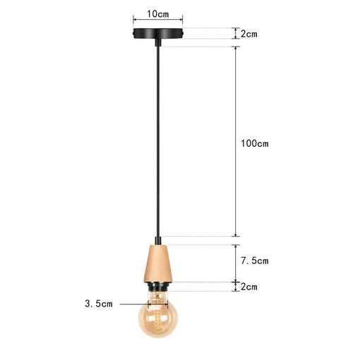 suspension vintage nordique en bois pour éclairage intérieur - vue 12 sur 20