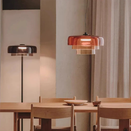 lustre nordique simple en fil de verre pour décoration maison - vue 4 sur 24