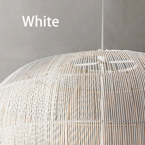 Suspension en rotin de Style Wabi-sabi - vue 3 sur 16