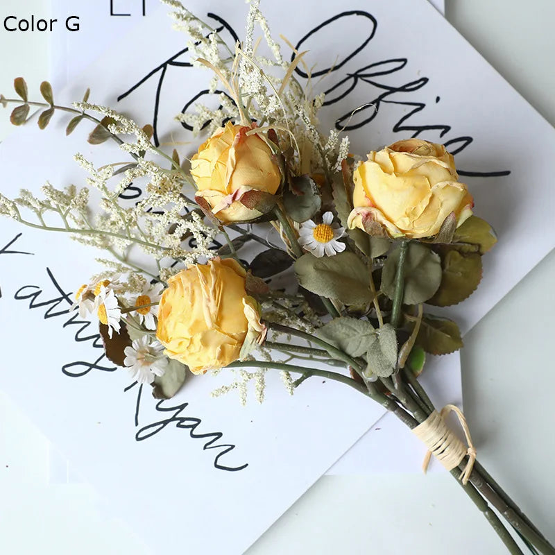 bouquet de roses simulées rétro pour décoration dHalloween - vue 7 sur 13