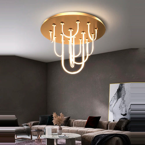 lustre rectangulaire en acier inoxydable à intensité variable - vue 4 sur 11