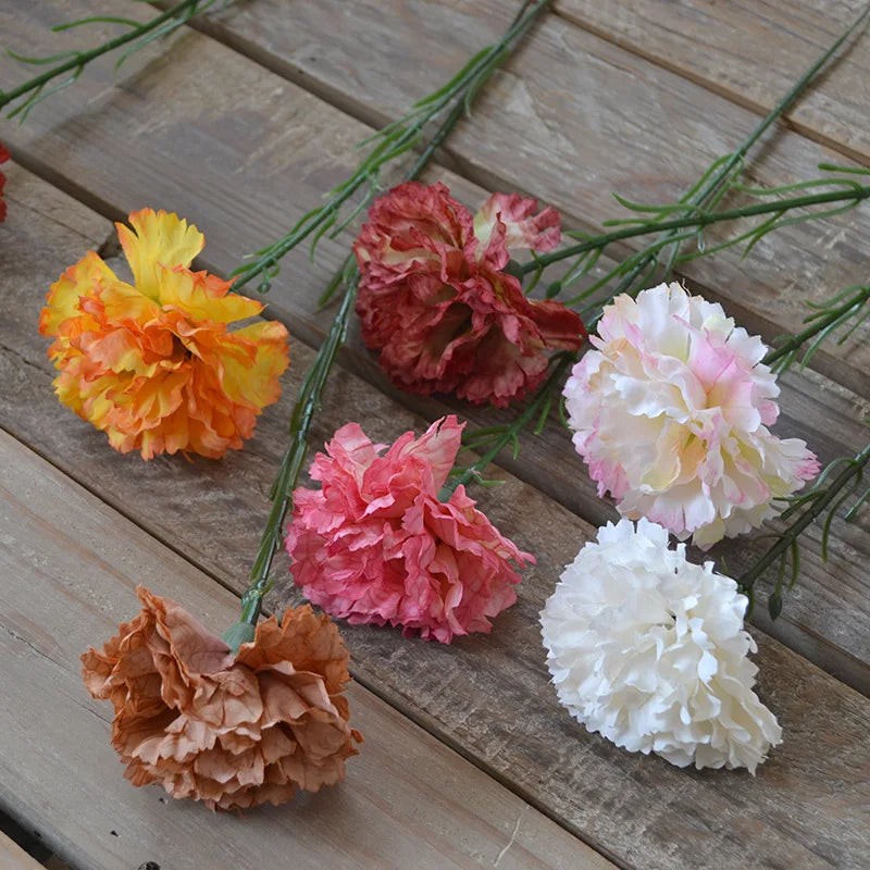 arrangement floral automnal en œillet artificiel pour décorations festive - vue 5 sur 12