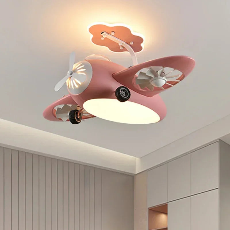 plafonnier ventilateur électrique pour chambre d'enfants design moderne - vue 4 sur 9