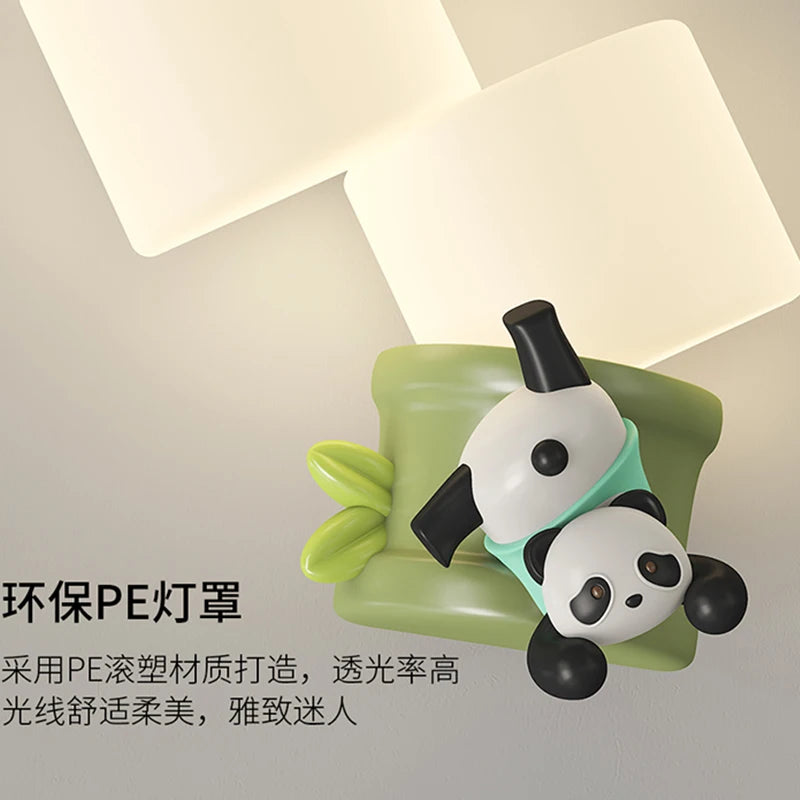 applique murale panda et lapin pour enfants éclairage ludique - vue 9 sur 9