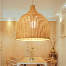 Suspension Bambou rotin lumière lampara Techo bambou paille lustre lumière décoration de la maison Art déco plafond suspension lustre