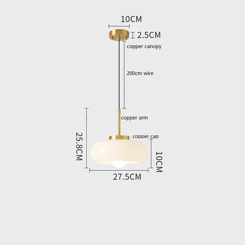 IWHD nordique plafond moderne à LEDs lampe maison éclairage intérieur chambre salon salle à manger cuivre jaune verre abat-jour lampara - vue 18 sur 20