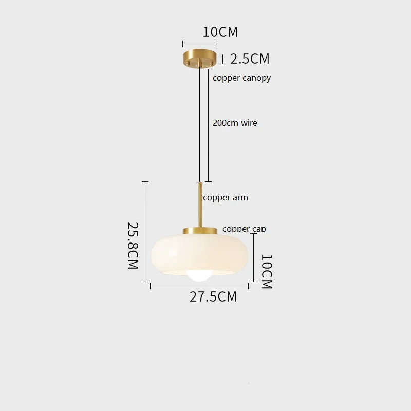 plafonnier moderne nordique en verre led iwhd - vue 17 sur 20