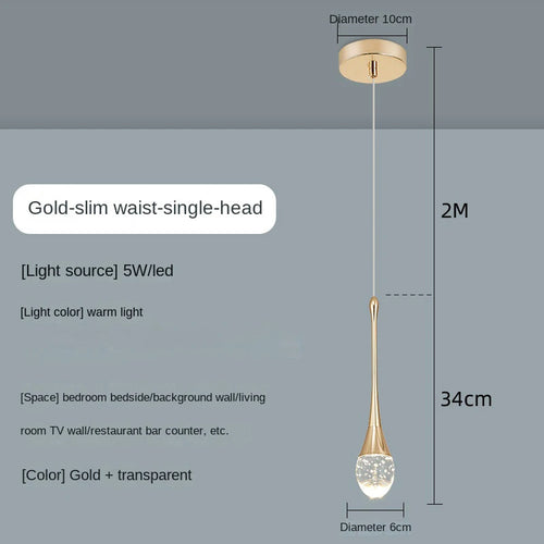 Suspension en cristal au design moderne