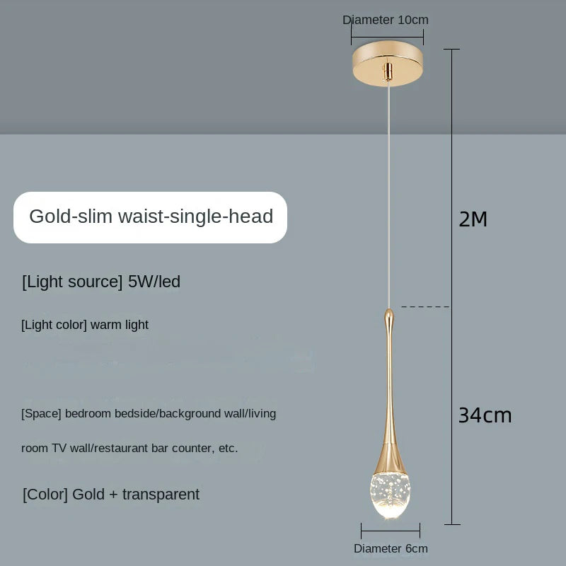 Suspension en cristal au design moderne