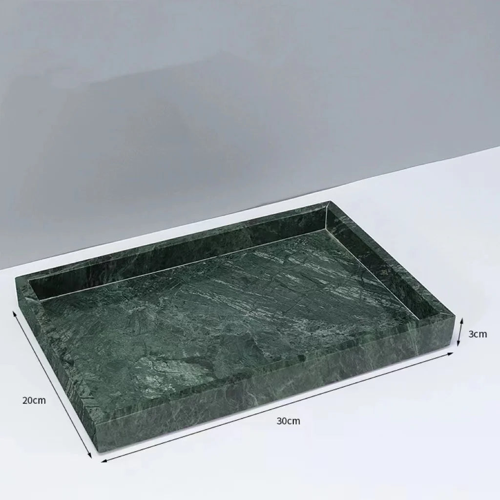boîte de rangement en travertin et marbre naturel luxe - vue 4 sur 18