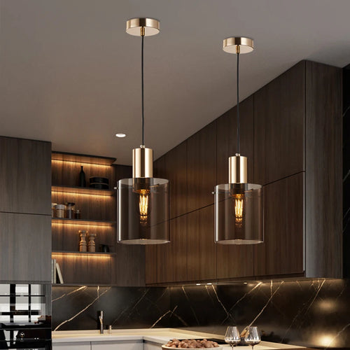 suspension moderne en verre pour éclairage intérieur élégant - vue 2 sur 11