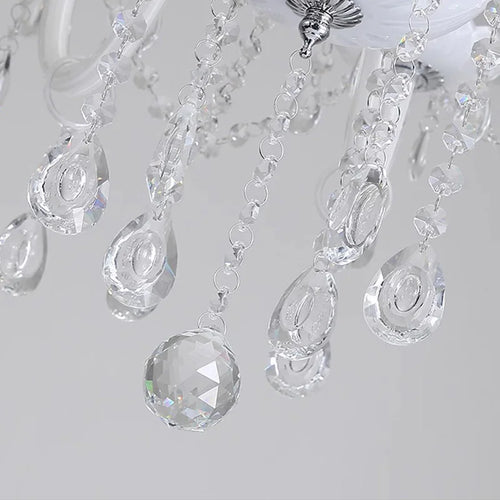lustre moderne en verre tube incurvé style nordique cristal - vue 7 sur 15