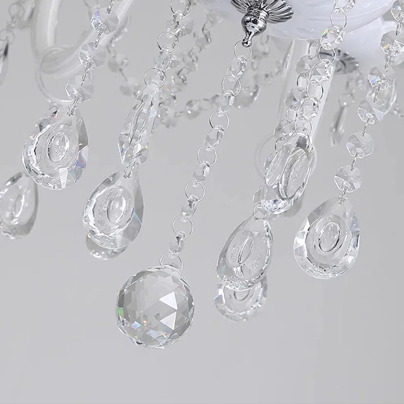 lustre moderne en verre tube incurvé style nordique cristal - vue 6 sur 15