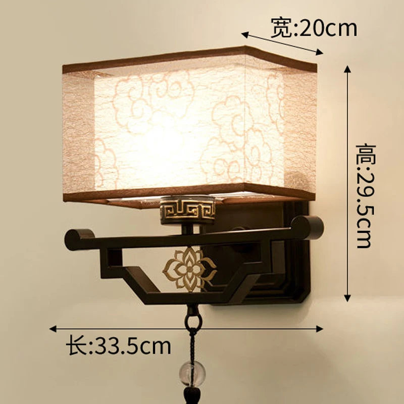 applique murale en tissu style chinois pour intérieur moderne - vue 8 sur 11