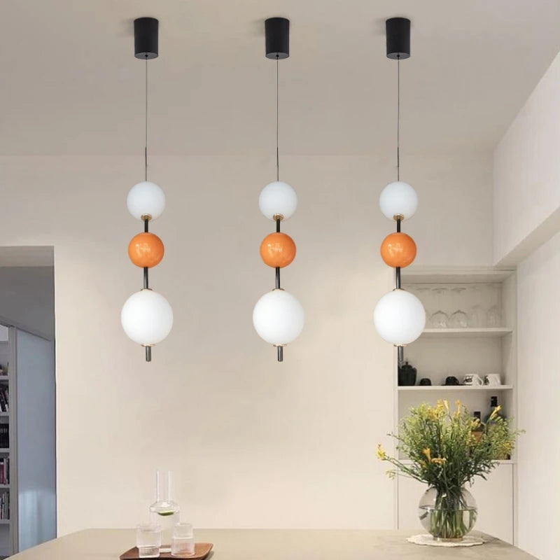 lampe suspendue led en verre avec fil réglable 4000k - vue 5 sur 12