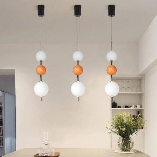 suspension led en verre avec fil réglable 4000k - vue 5 sur 12