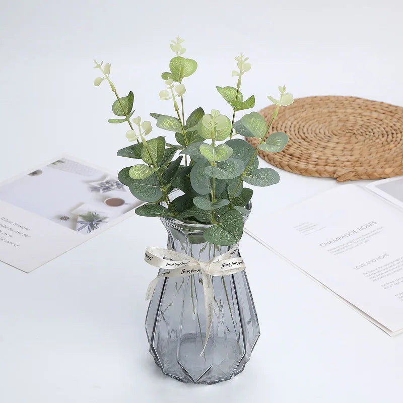 décoration de table branches d eucalyptus plantes artificielles pour mariage - vue 2 sur 7