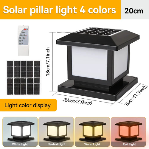 lampes solaires led étanches avec télécommande pour jardin - vue 10 sur 10