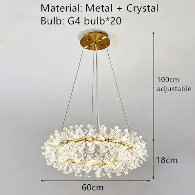 suspension moderne en cristal transparent pour décoration intérieure - vue 14 sur 13