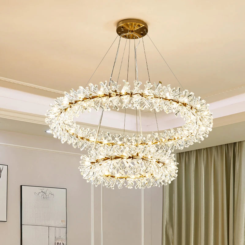 lustre en cristal moderne pour un éclairage intérieur élégant - vue 1 sur 14