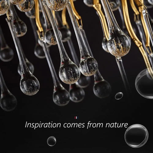 lustre moderne cristal goutte de pluie design élégant pour intérieur décoratif - vue 5 sur 15