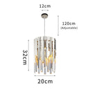 lustre en cristal chromé doré avec éclairage vintage intérieur