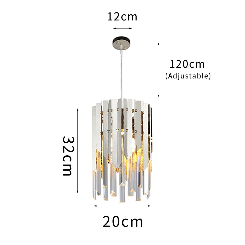 lustre en cristal chromé doré avec éclairage vintage intérieur - vue 11 sur 13