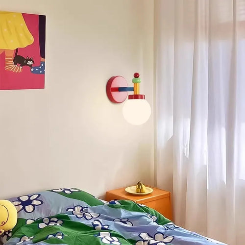 appliques murales pour chambre d'enfant en verre laiteux - vue 3 sur 4