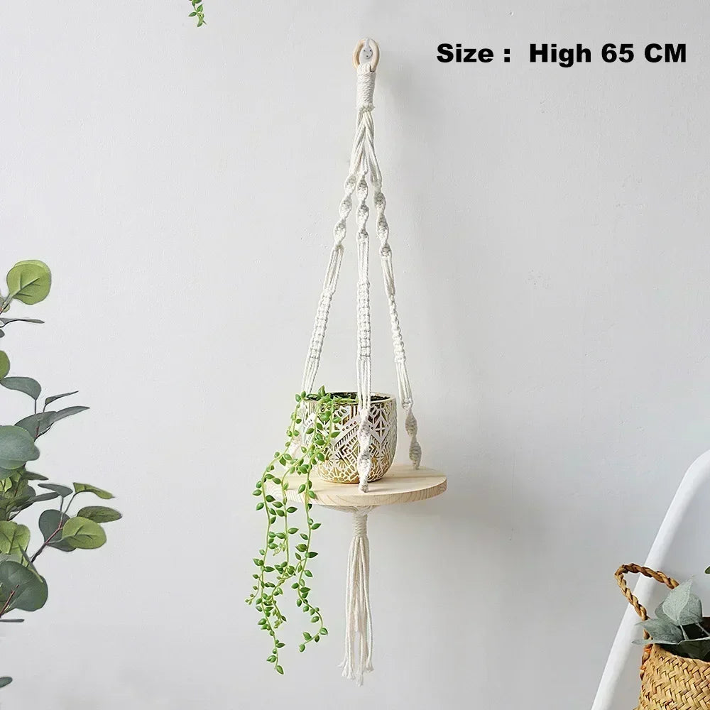 balançoire murale en corde et bois pour décoration nordique - vue 8 sur 13