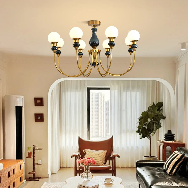 lustre nordique en verre pour un intérieur romantique et chaleureux - vue 4 sur 14