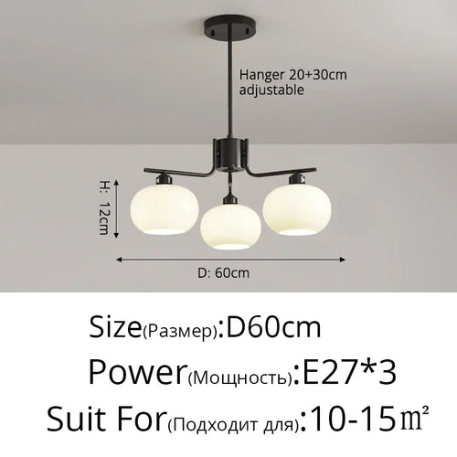suspension nordique simple style moderne éclairage décoration intérieure - vue 19 sur 19