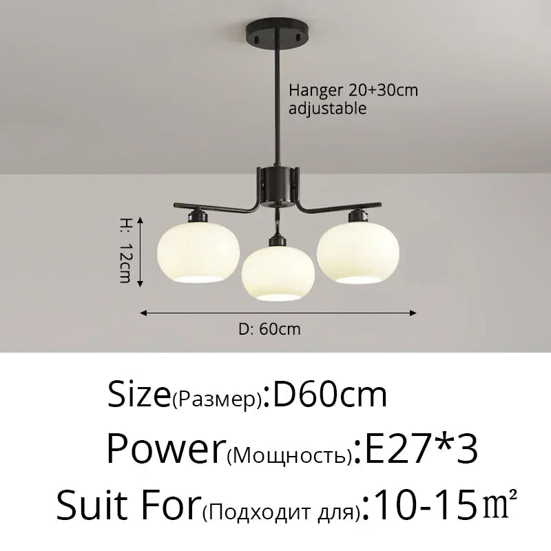 suspension nordique simple style moderne éclairage décoration intérieure - vue 18 sur 19