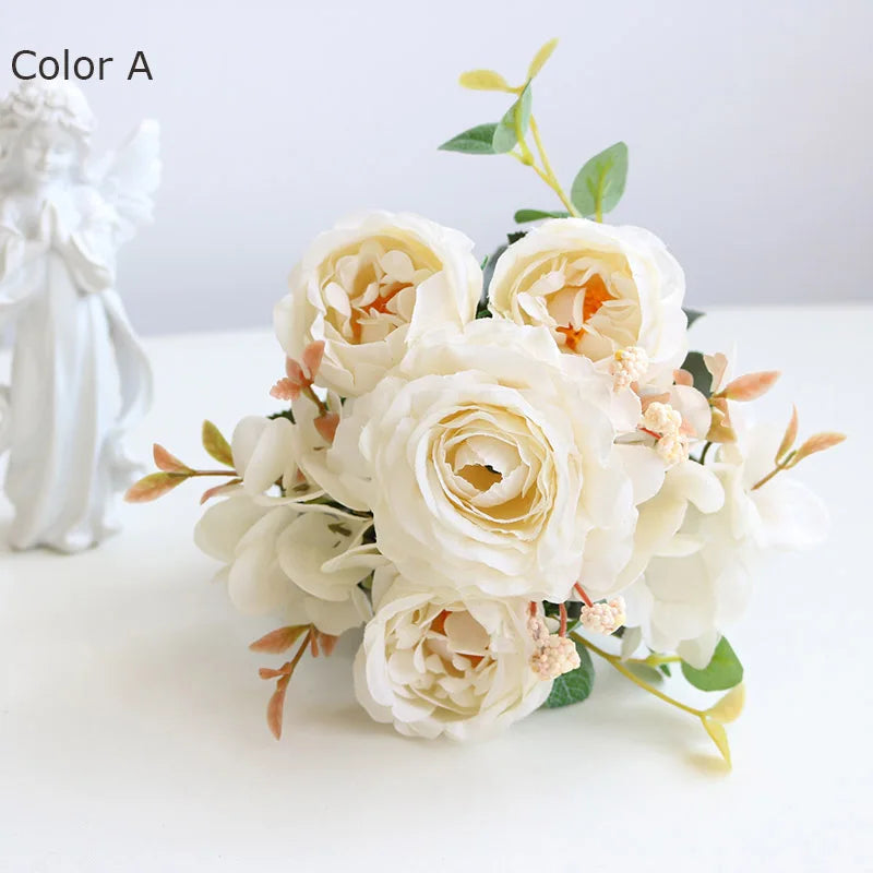 bouquet de fleurs artificielles pour décorations de mariage et automne - vue 7 sur 12