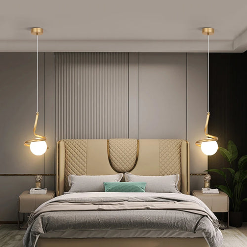 suspension en verre sphérique pour un éclairage moderne minimaliste - vue 4 sur 10