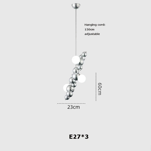 lustre led design moléculaire à intensité variable tendance 2024 - vue 16 sur 16
