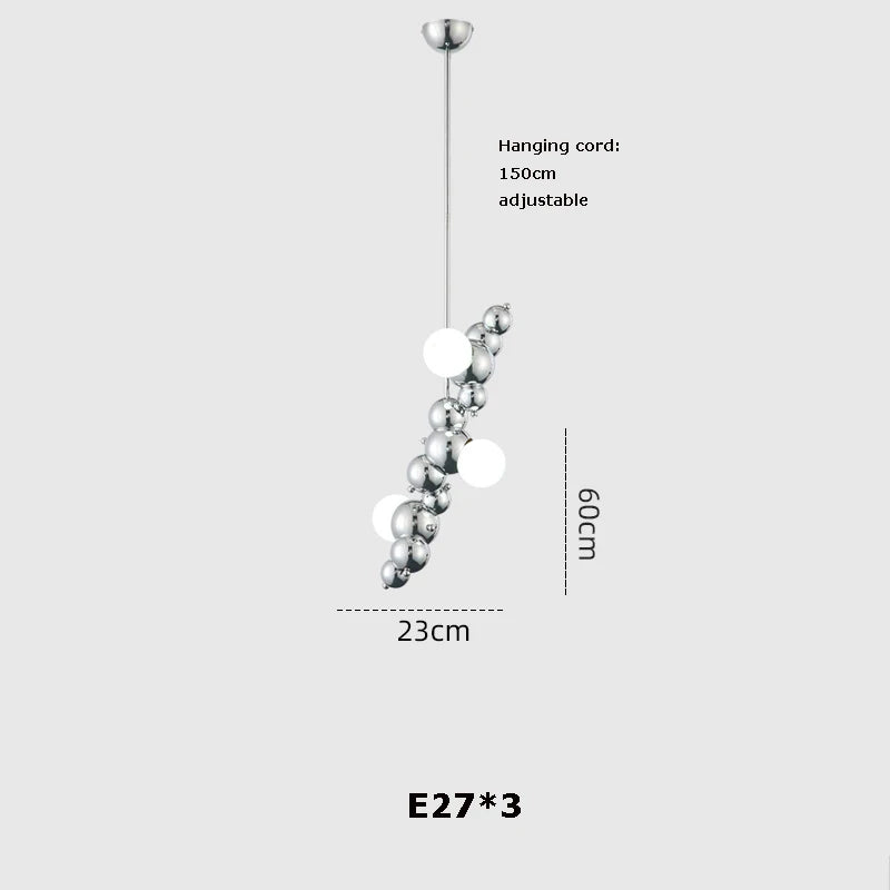 lustre led design moléculaire à intensité variable tendance 2024 - vue 15 sur 16