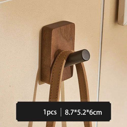 crochets muraux en bois massif pour vêtements et accessoires - vue 10 sur 15
