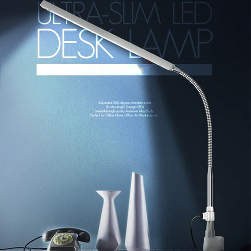 lampe de bureau en aluminium à led ultra mince rotative pour soins des yeux - vue 2 sur 7