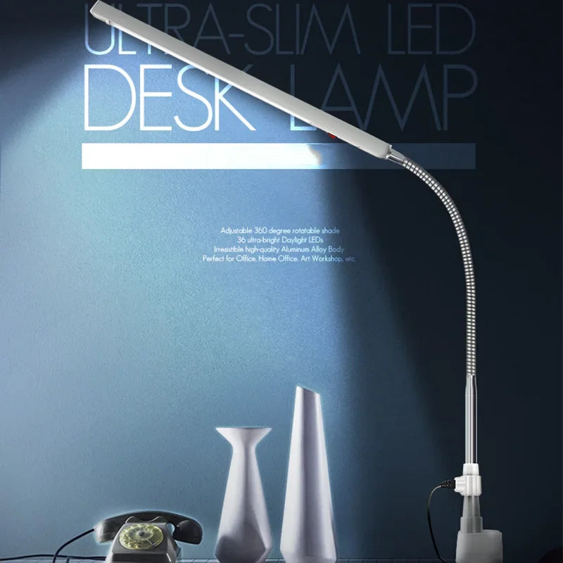 lampe de bureau en aluminium à led ultra mince rotative pour soins des yeux - vue 2 sur 7