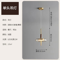 suspension en verre moderne avec éclairage led décoratif