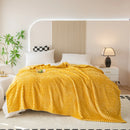 plaid doux moelleux motif carreaux couvre lit canape