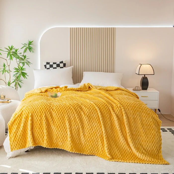 plaid carreaux doux moelleux velours salon chambre